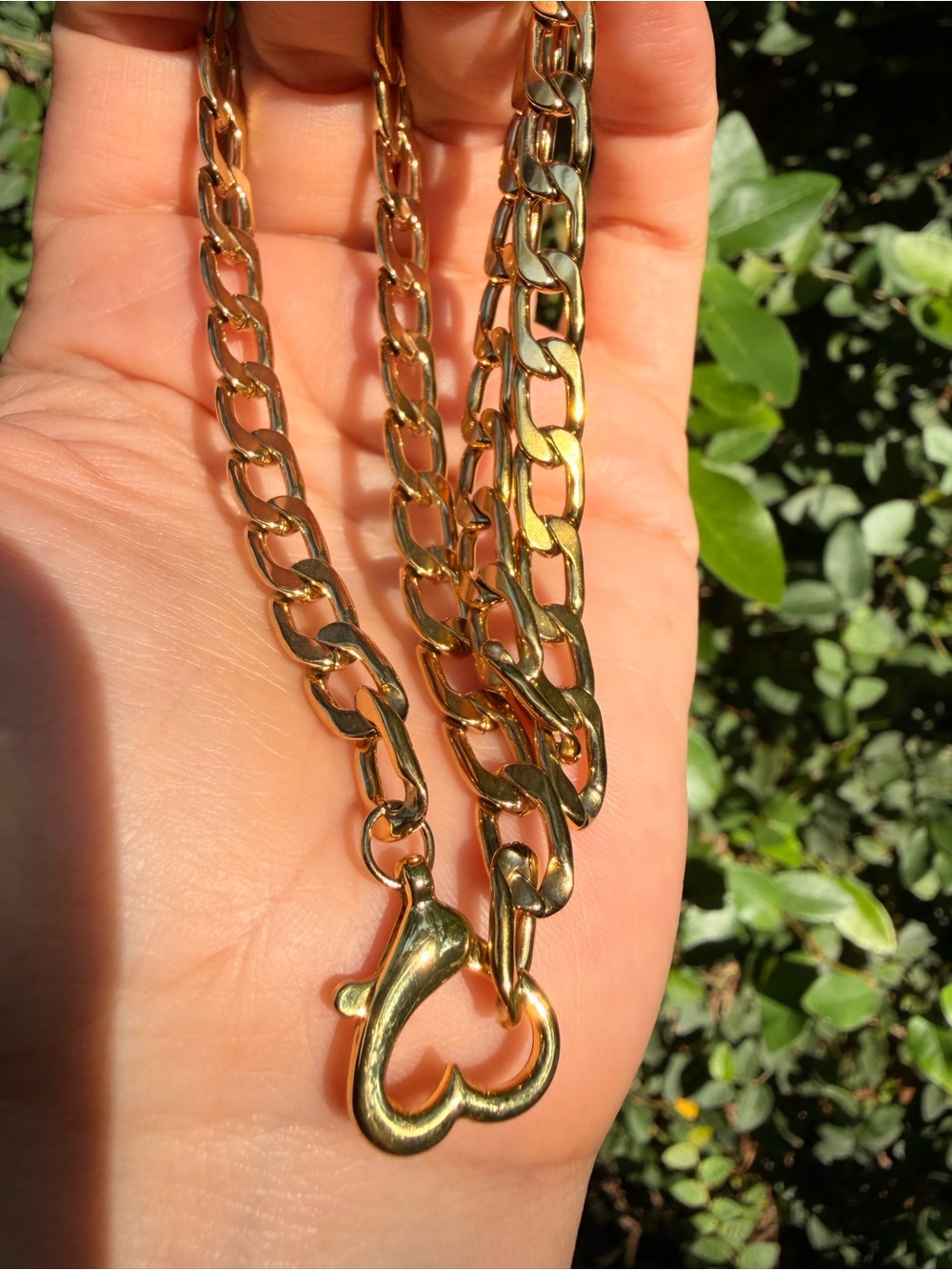 Gold Link Chain Necklace - Classic Chunky Links - Picture 8 of 12